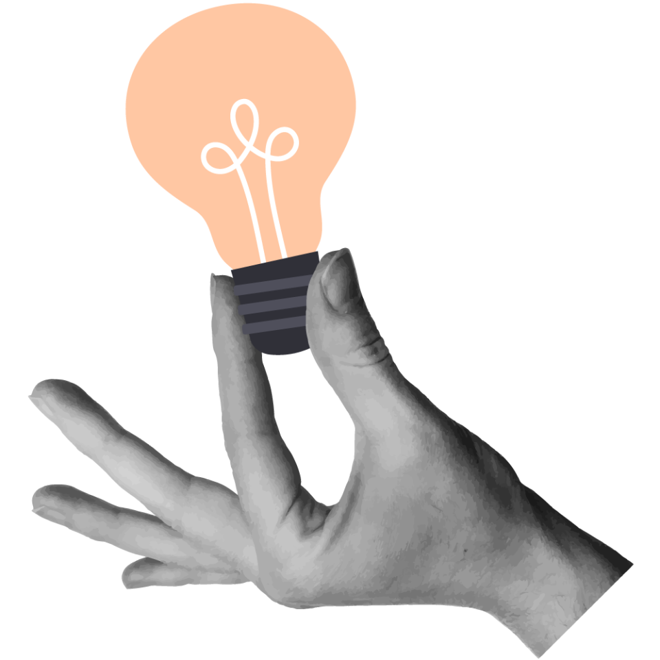 Hand lightbulb